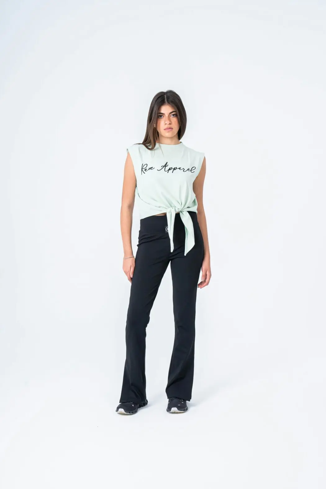 FLAIRED PANTS BLACK